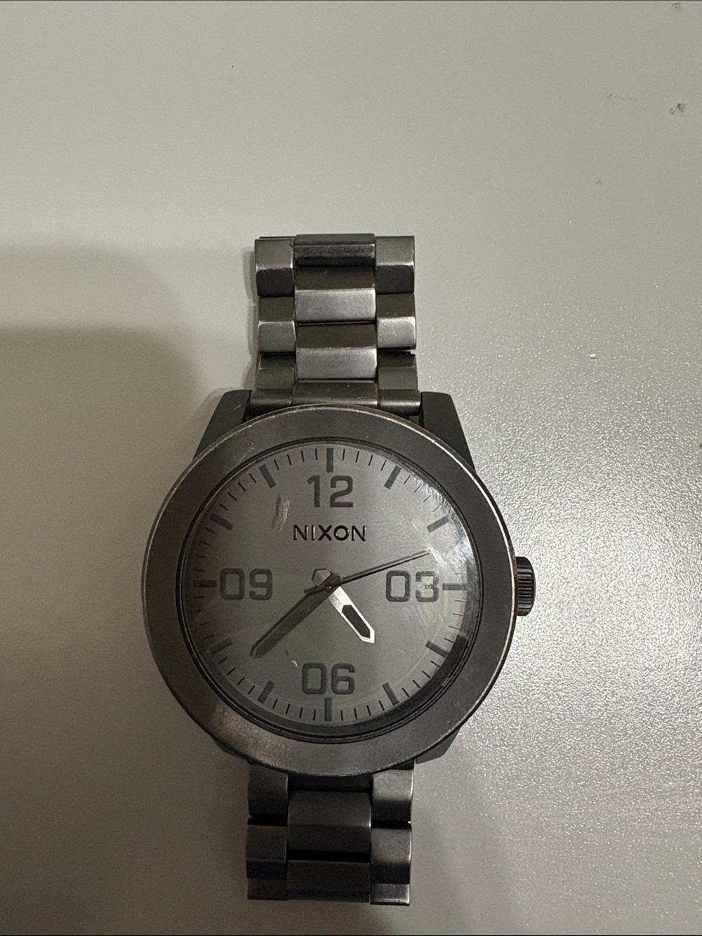 Nixon Gunmetal Stainless Bracelet Watch